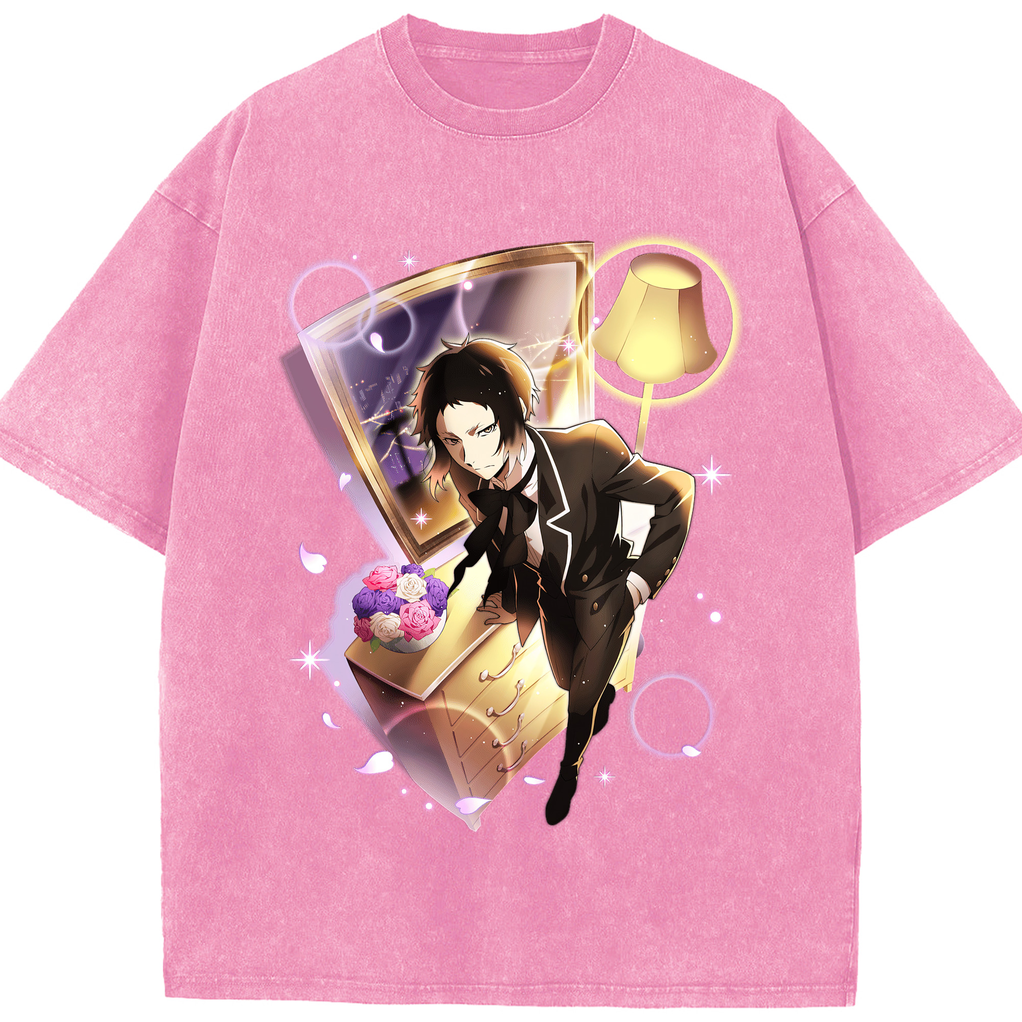 （画像用） 文豪ストレイドッグス Bungo Stray Dogs 綿100% ヴィンテージ風 半袖Tシャツ（フロントプリント）